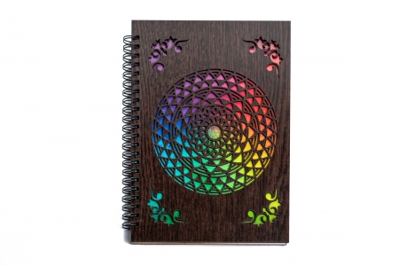 Agenda cu coperti din MDF Mandala - AG1028C5