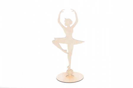 Decoratiune botez din lemn, model Balerina - BD1001