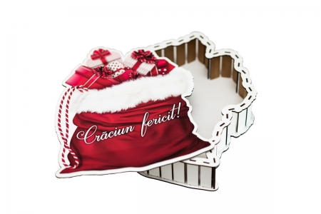 Cutie decorativa Sacul lui Mos Craciun - CD1058