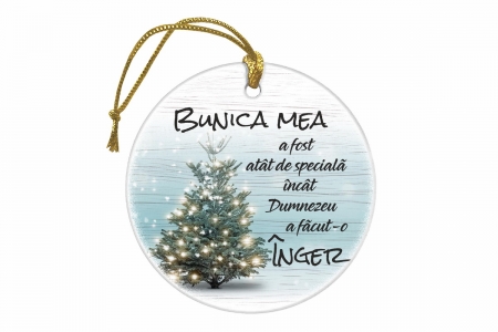 Ornament Craciun, Glob personalizat color pentru BUNICA - GP115